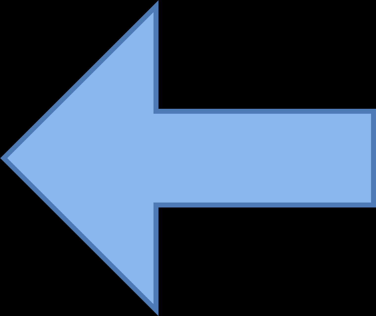 Blue Left Arrow Graphic
