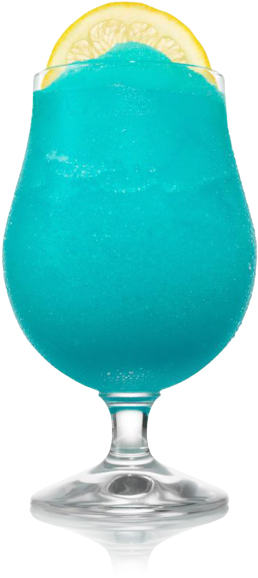 Blue Lemonade Glass Slice