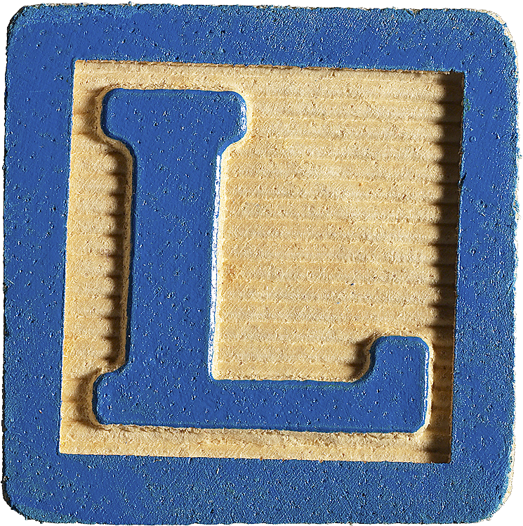 Blue Letter L Block