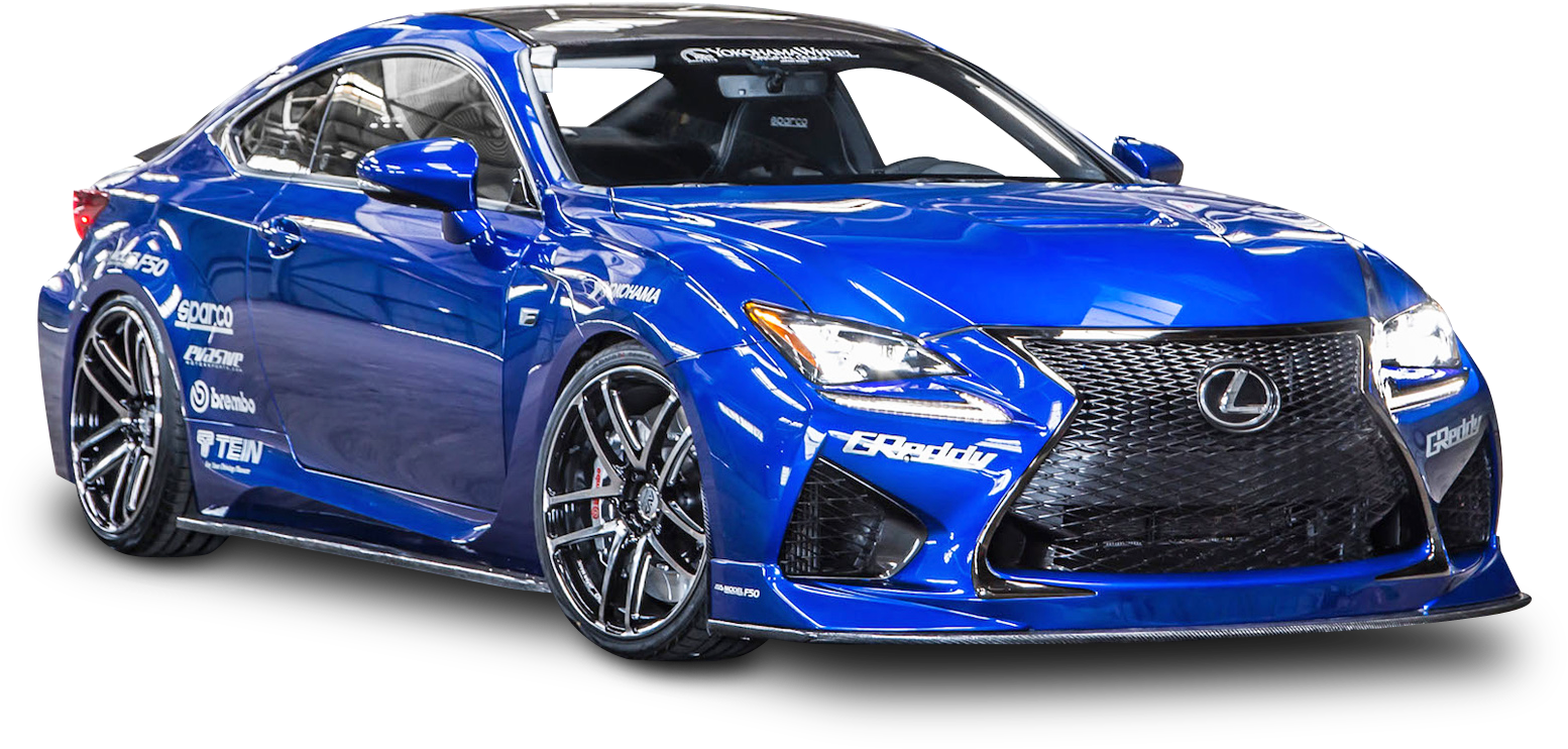 Blue Lexus R C F Sport Coupe Modified