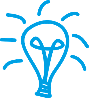 Blue Lightbulb Idea Icon