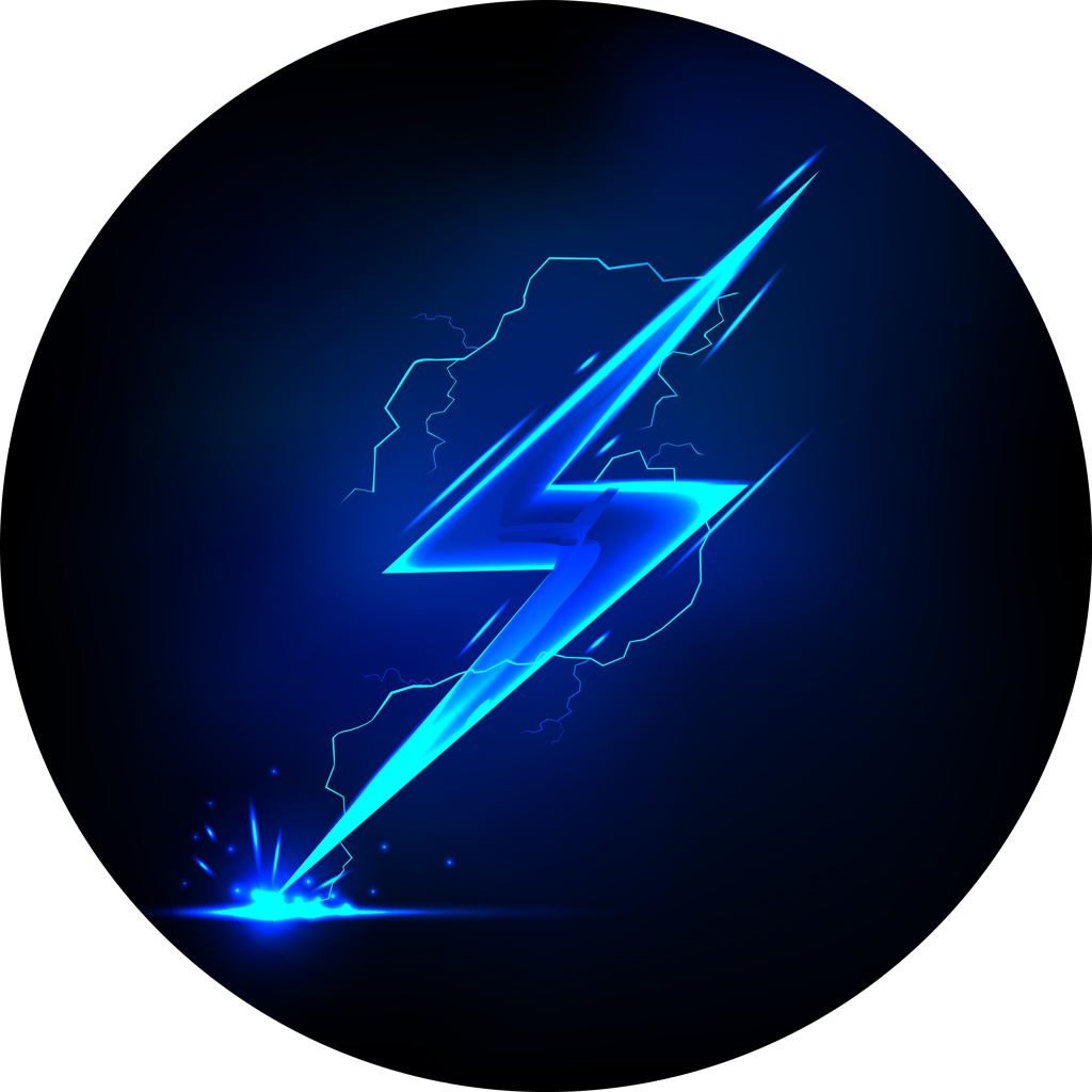 Blue Lightning Bolt Graphic
