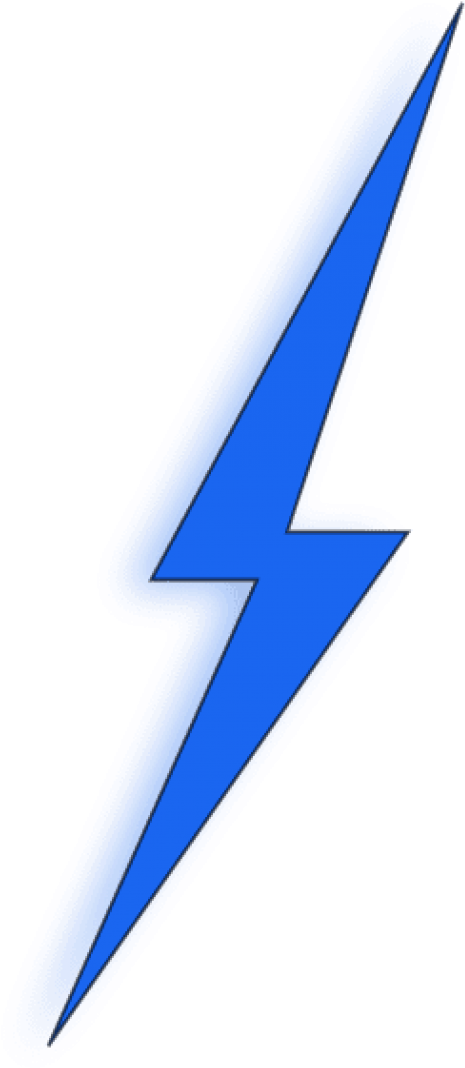 Blue Lightning Bolt Graphic