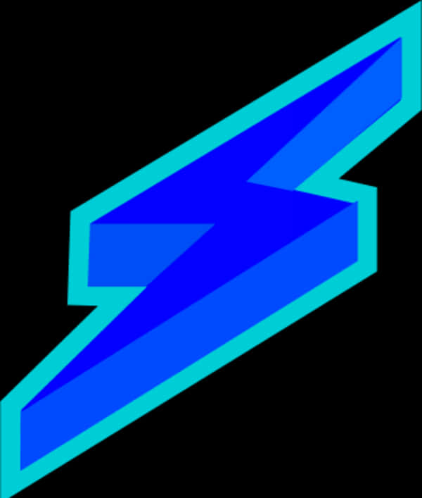 Blue Lightning Bolt Graphic