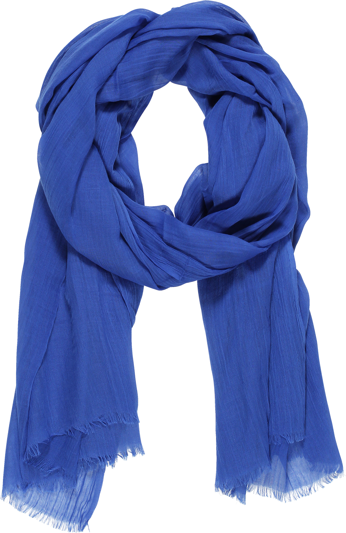 Blue Linen Scarf Isolated