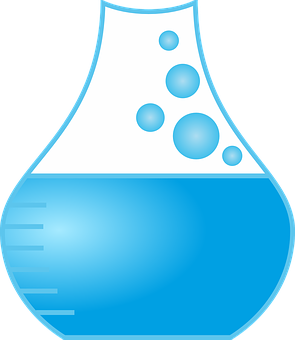 Blue Liquid Flask Vector