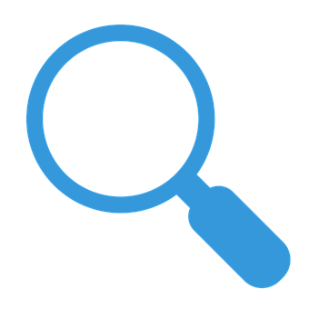 Blue Magnifying Glass Icon