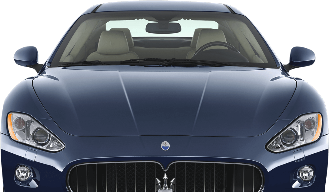 Blue Maserati Front View