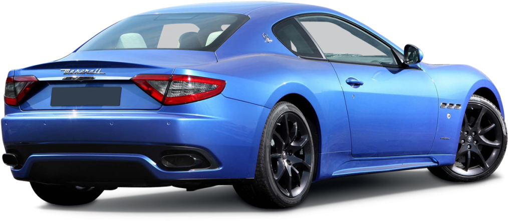 Blue Maserati Gran Turismo Side View