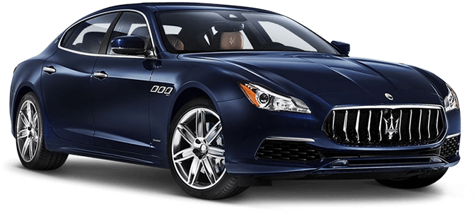 Blue Maserati Quattroporte Sedan