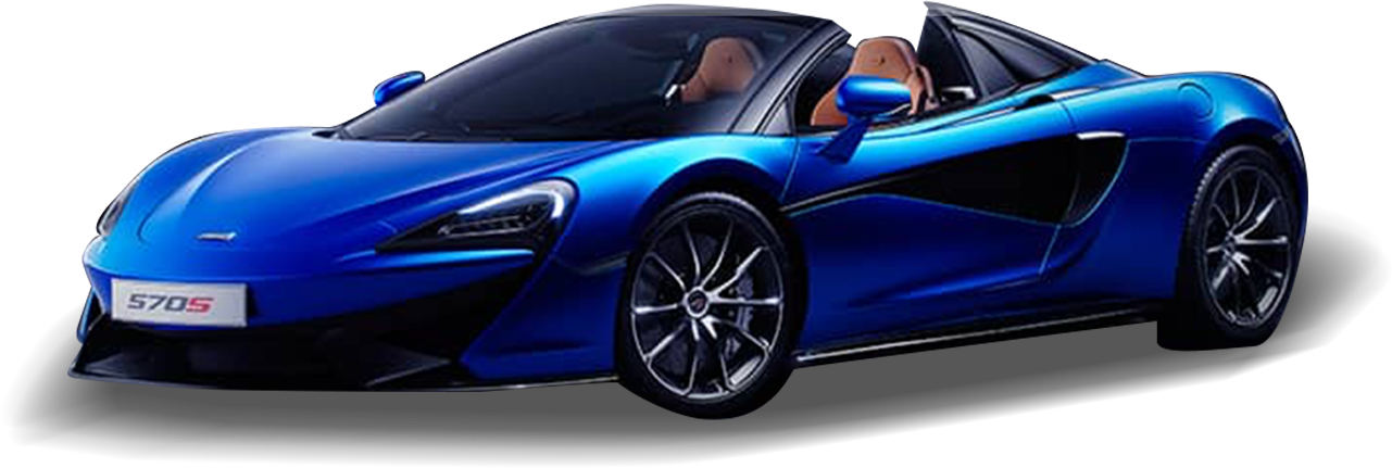 Blue Mc Laren570 S Spider