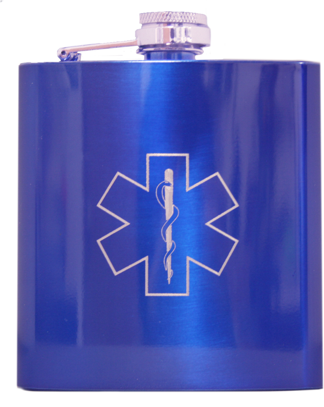 Blue Medical Symbol Flask