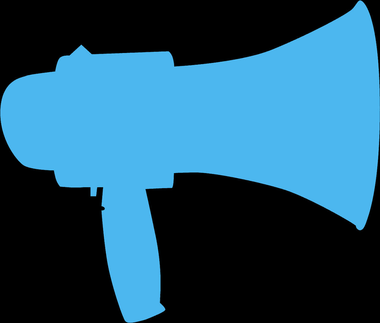 Blue Megaphone Silhouette