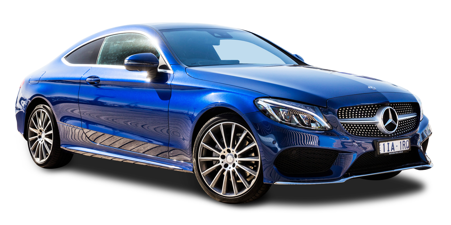 Blue Mercedes Coupe Transparent Background