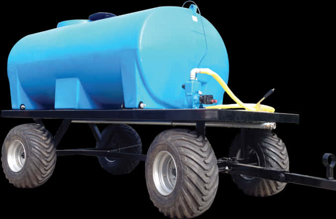 Blue Mobile Water Tank Trailer