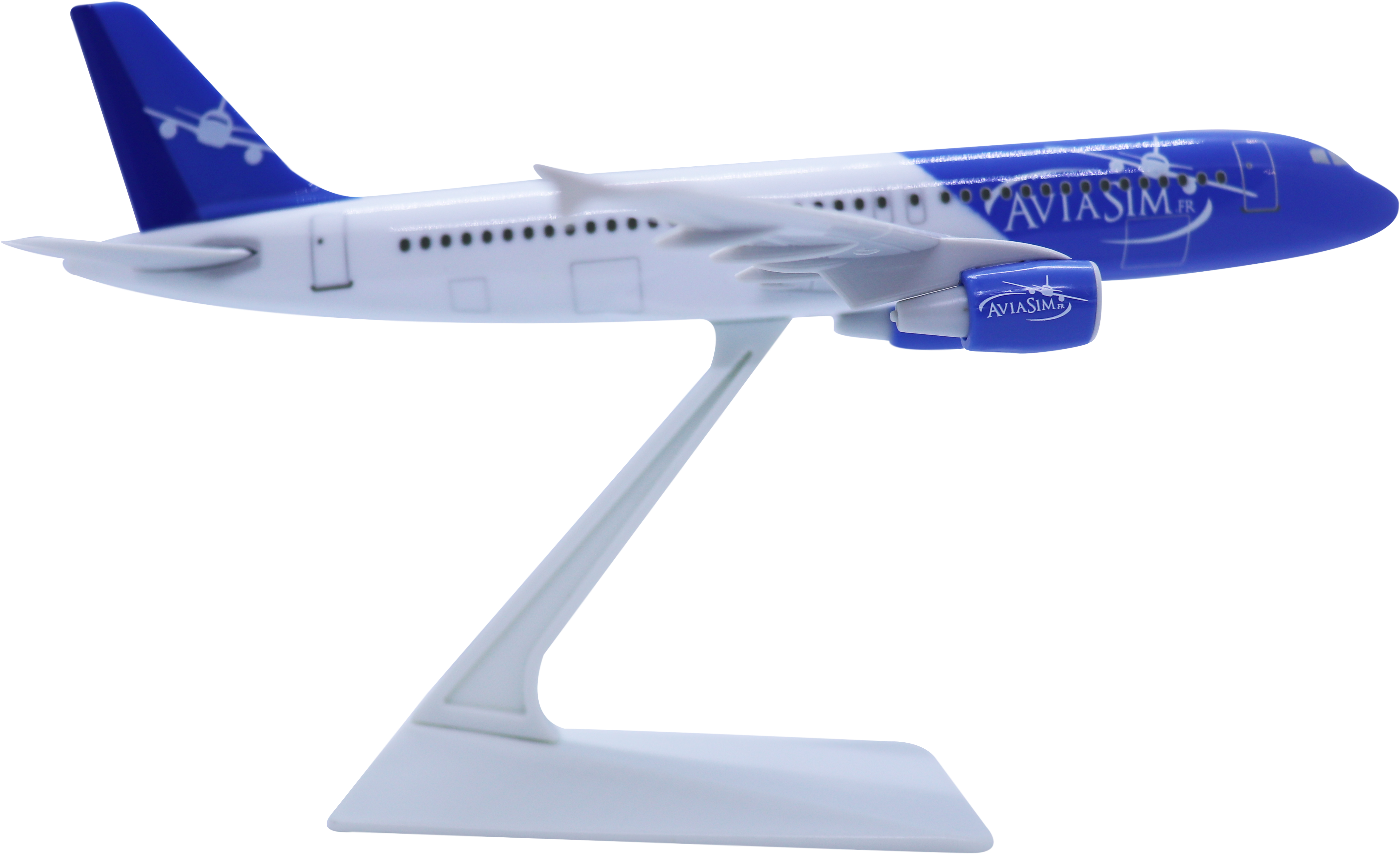 Blue Model Airplaneon Stand