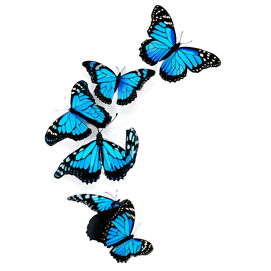 Blue Monarch Butterfly Design Png 05212024
