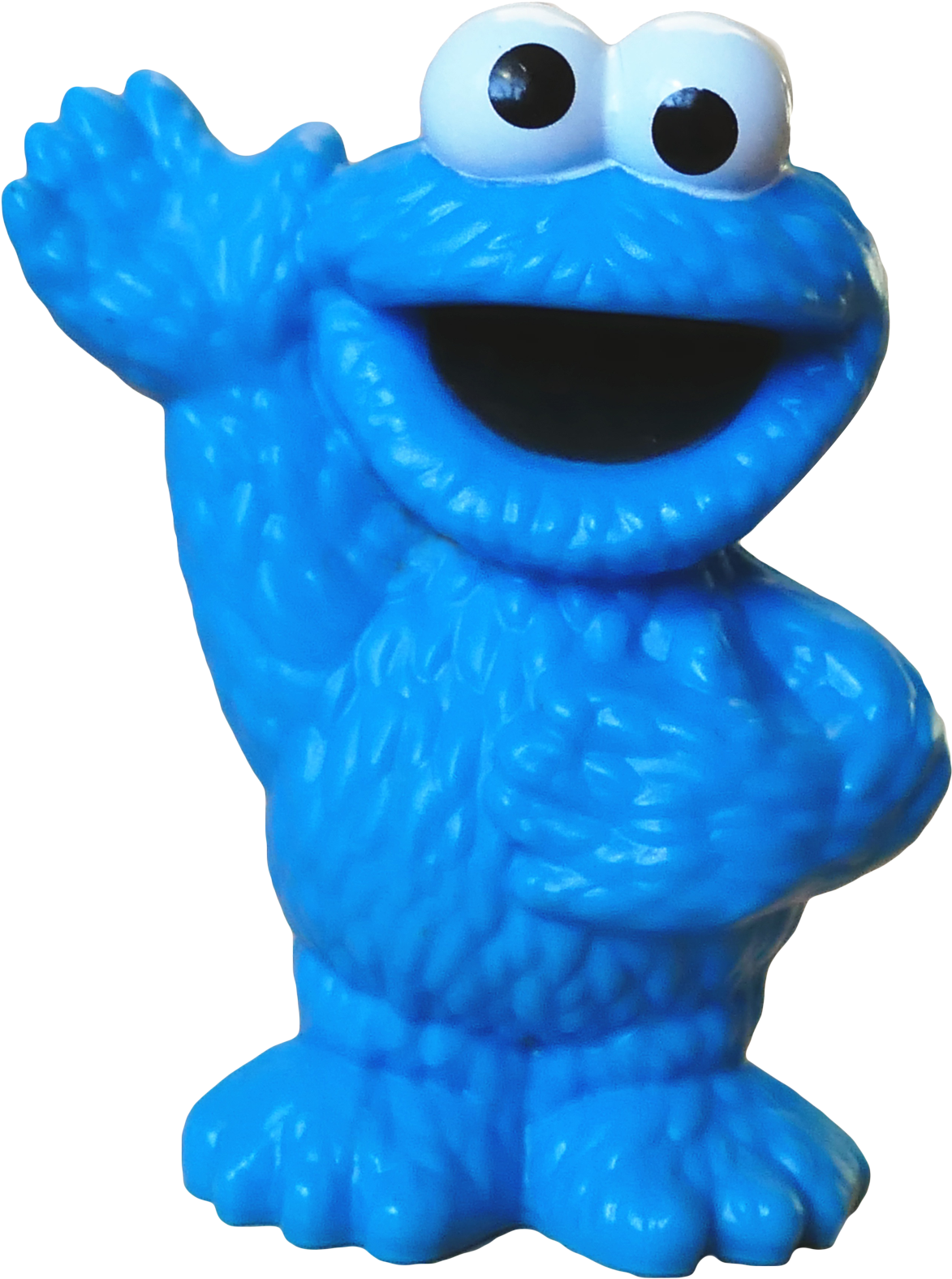 Blue Monster Figure Waving