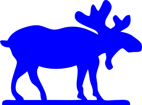 Blue Moose Silhouette