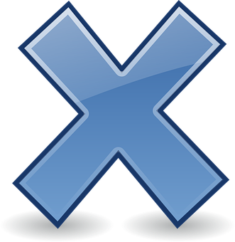 Blue Multiplication Symbol Icon