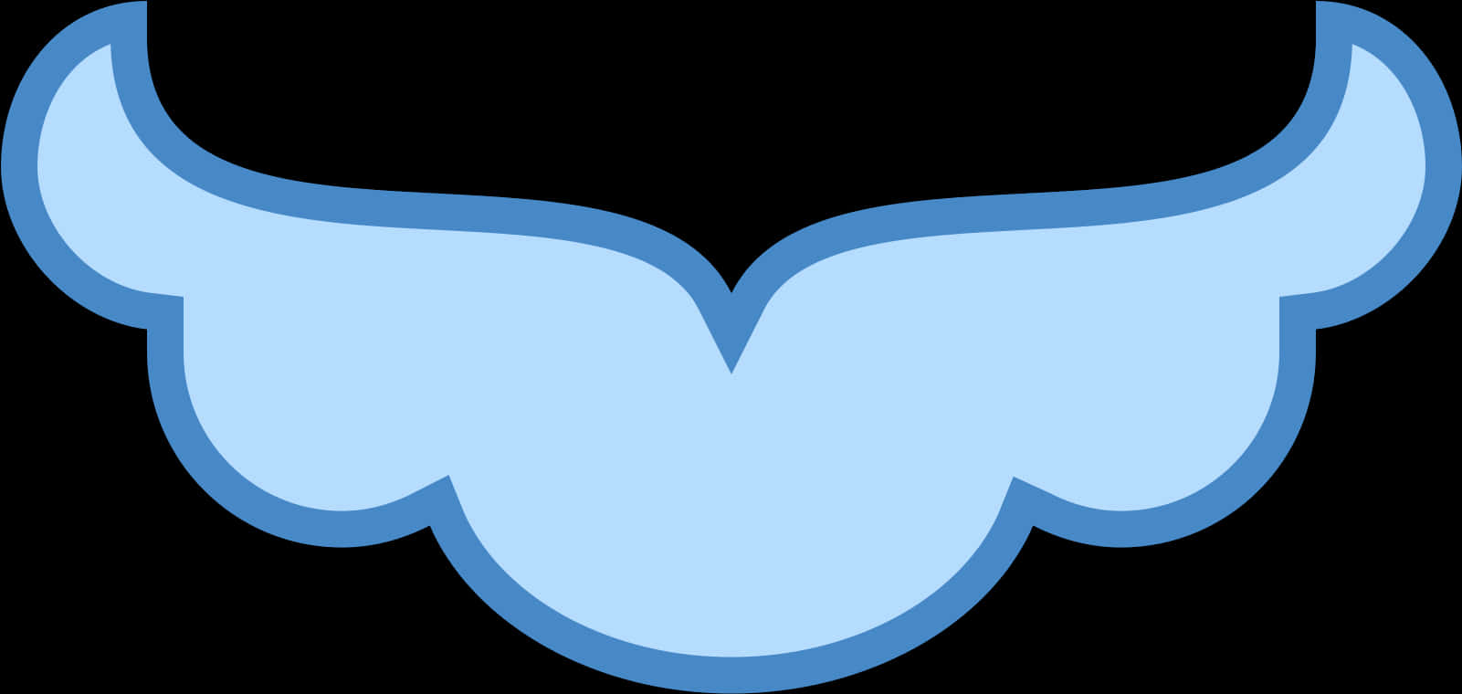 Blue Mustache Icon