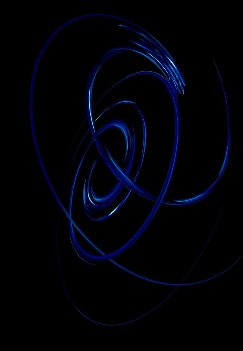 Blue Neon Abstract Swirls