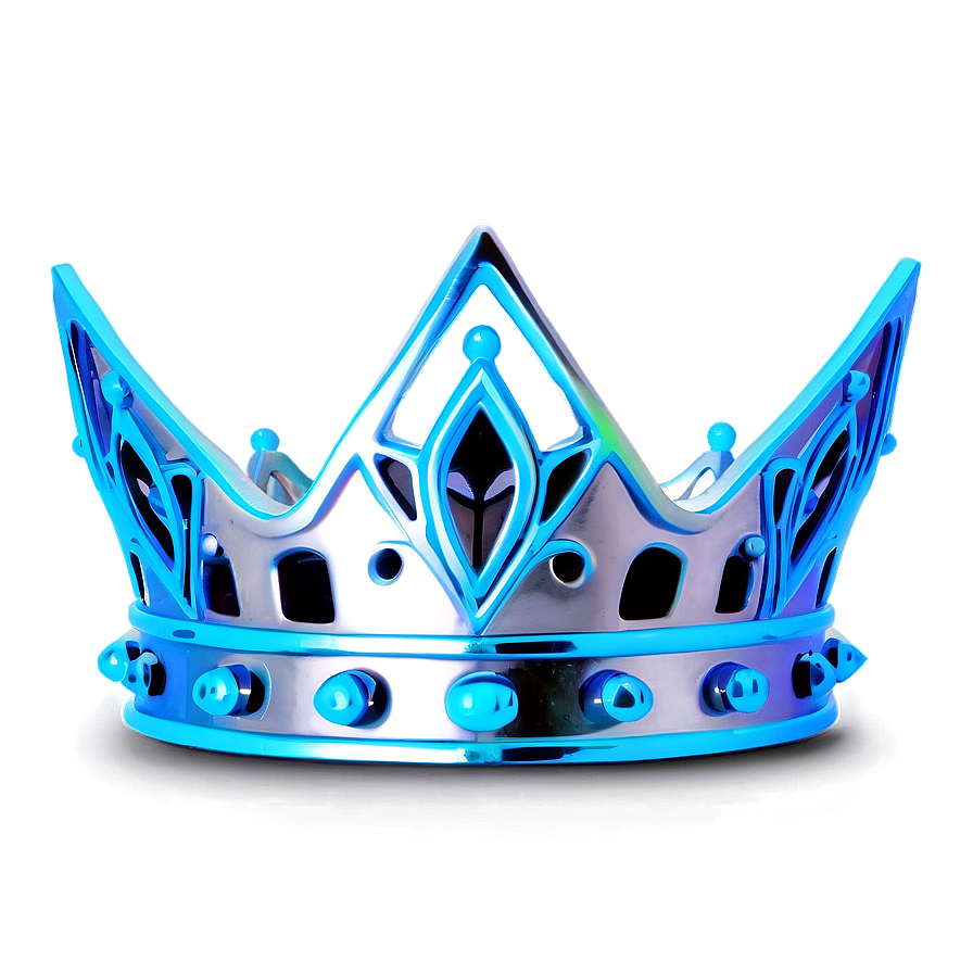 Blue Neon Crown Png 06272024