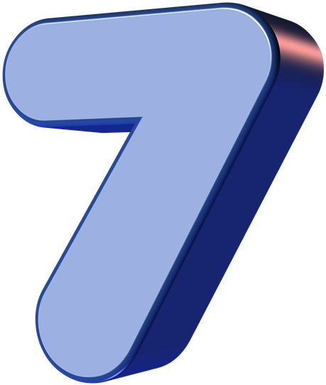 Blue Number7 Graphic