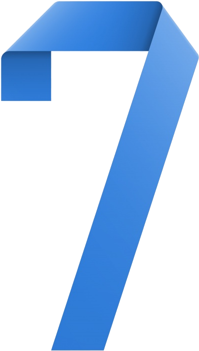 Blue Number7 Graphic