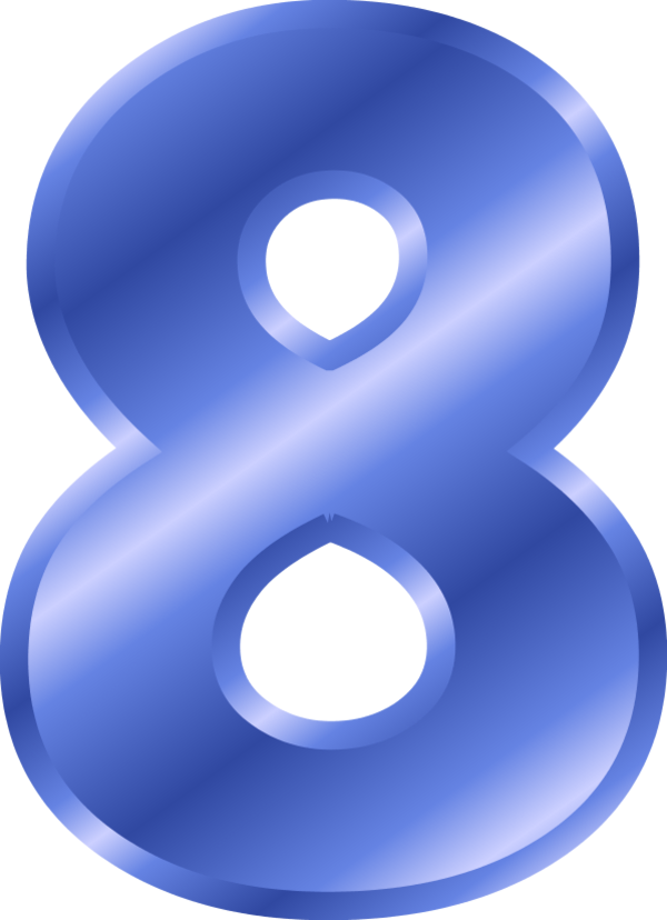 Blue Number8 Graphic