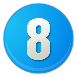 Blue Number8 Icon