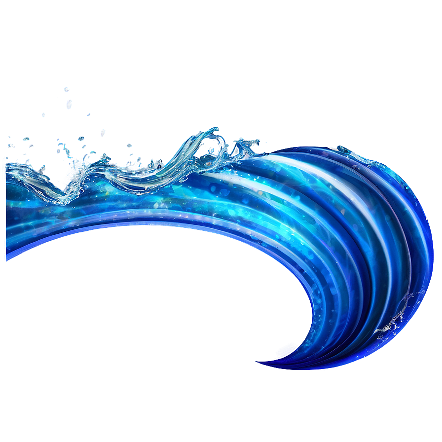 Blue Ocean Wave Curl Png 06262024