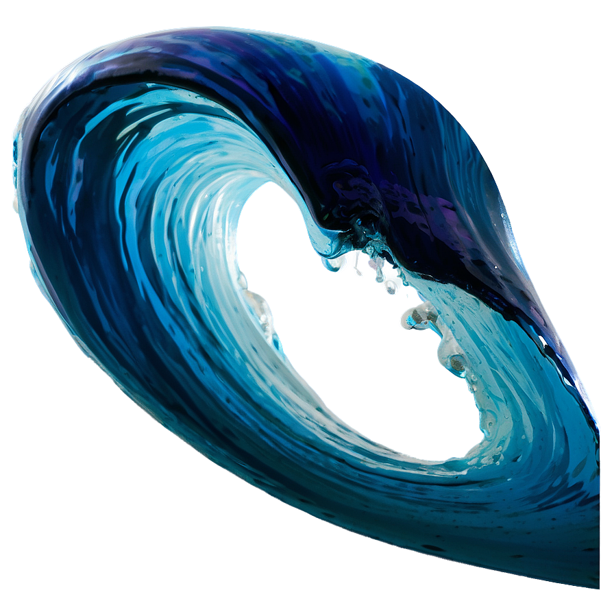 Blue Ocean Wave Curl Png 87