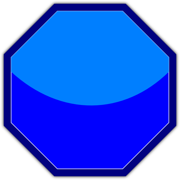 Blue Octagon Blank Sign