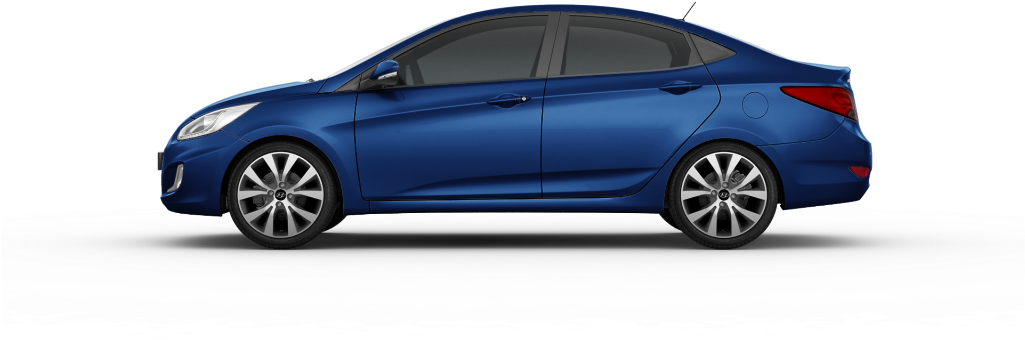 Blue Opel Sedan Side View