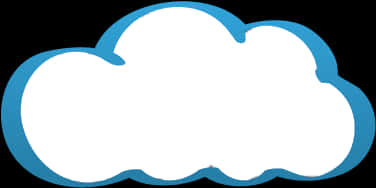 Blue Outlined Cloud Graphic