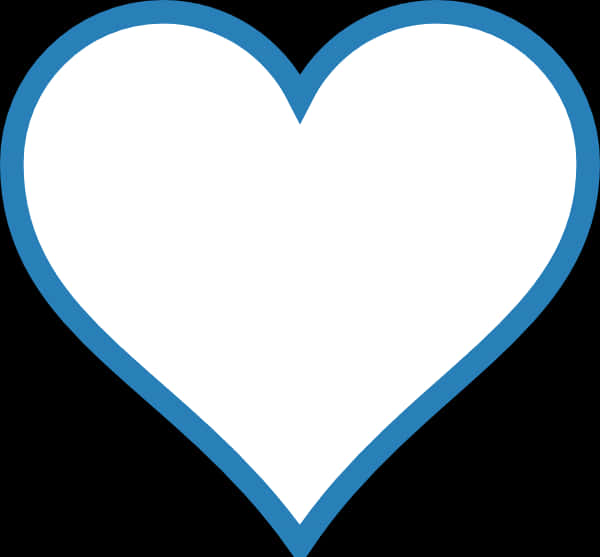 Blue Outlined Heart Graphic