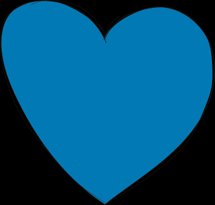 Blue Outlined Heart Graphic