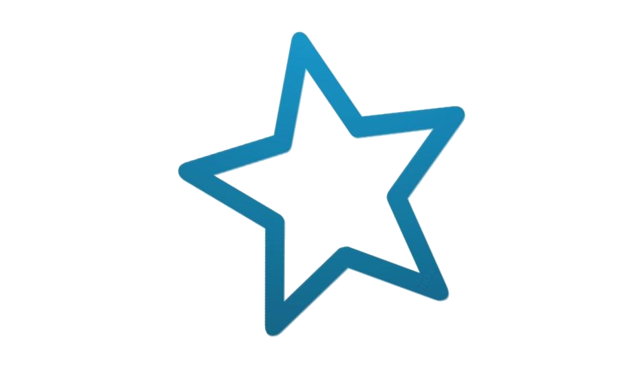 Blue Outlined Star Graphic