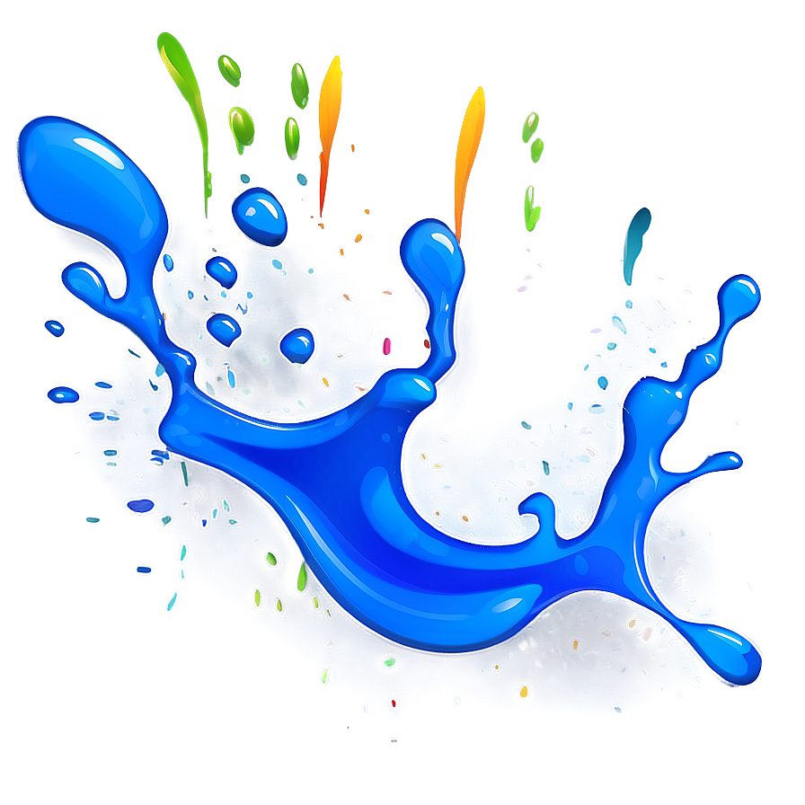 Blue Paint Splash Png Map