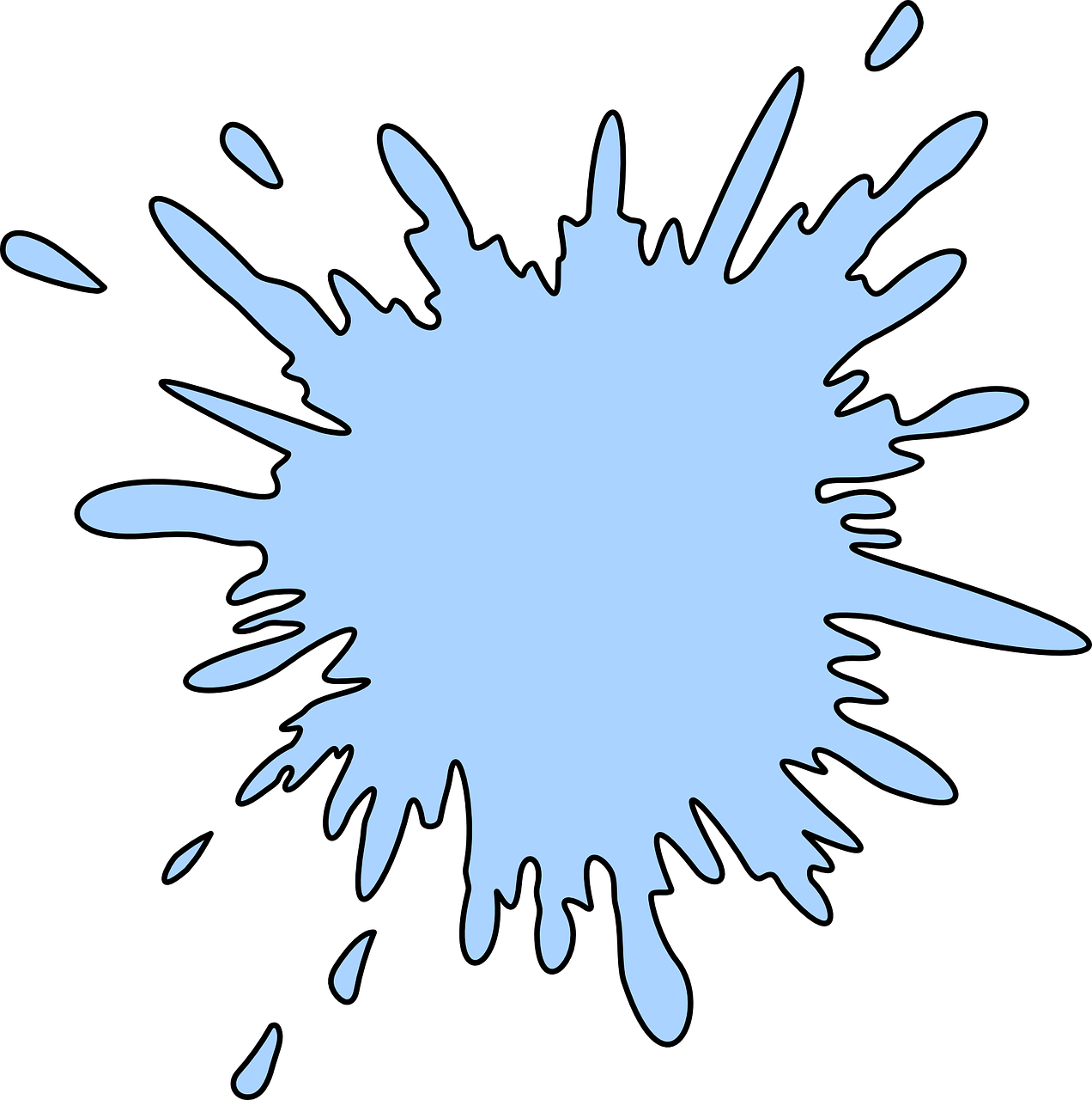 Blue Paint Splash Vector Illustration