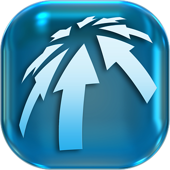 Blue Palm Tree Icon