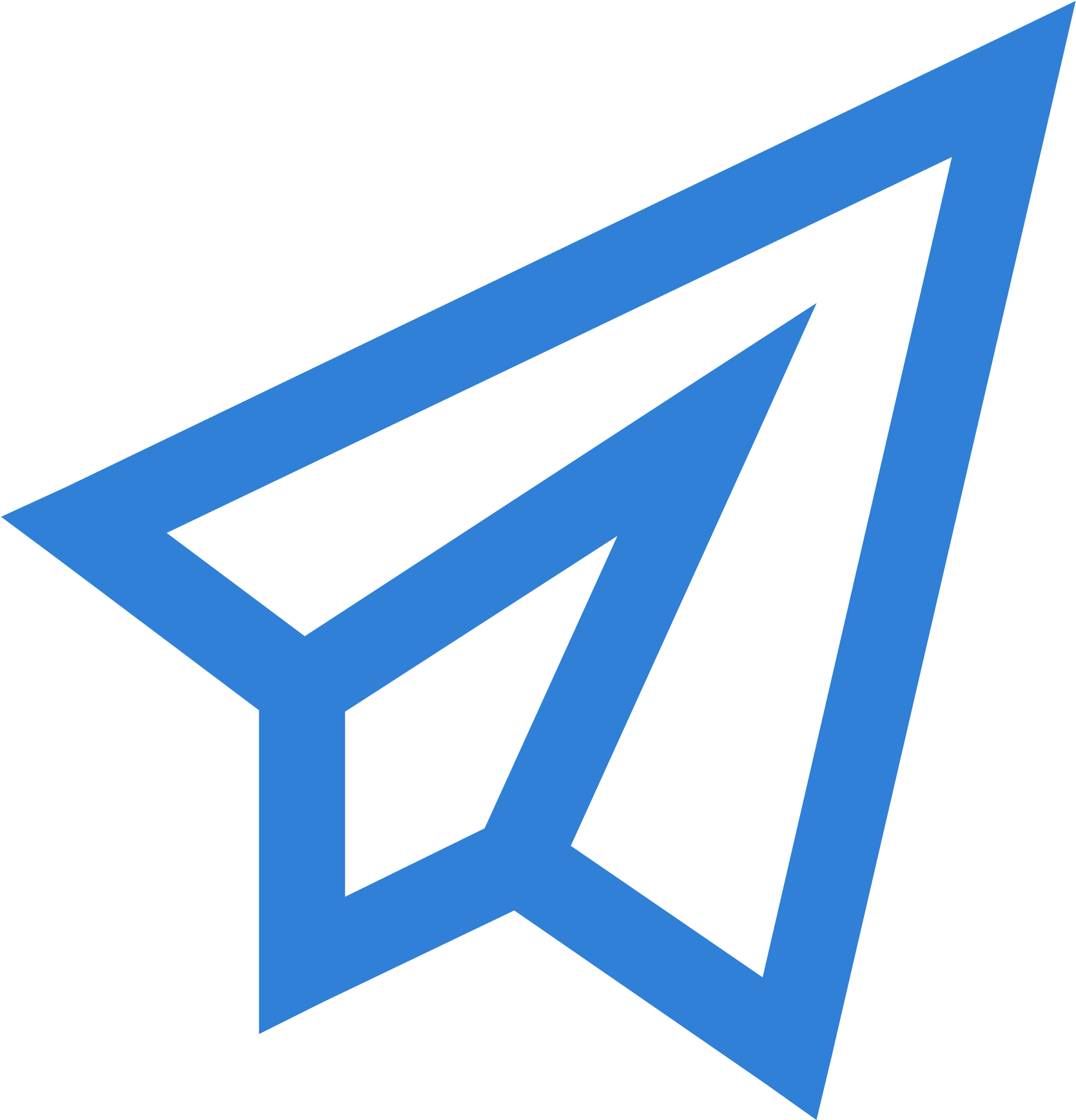 Blue Paper Plane Icon