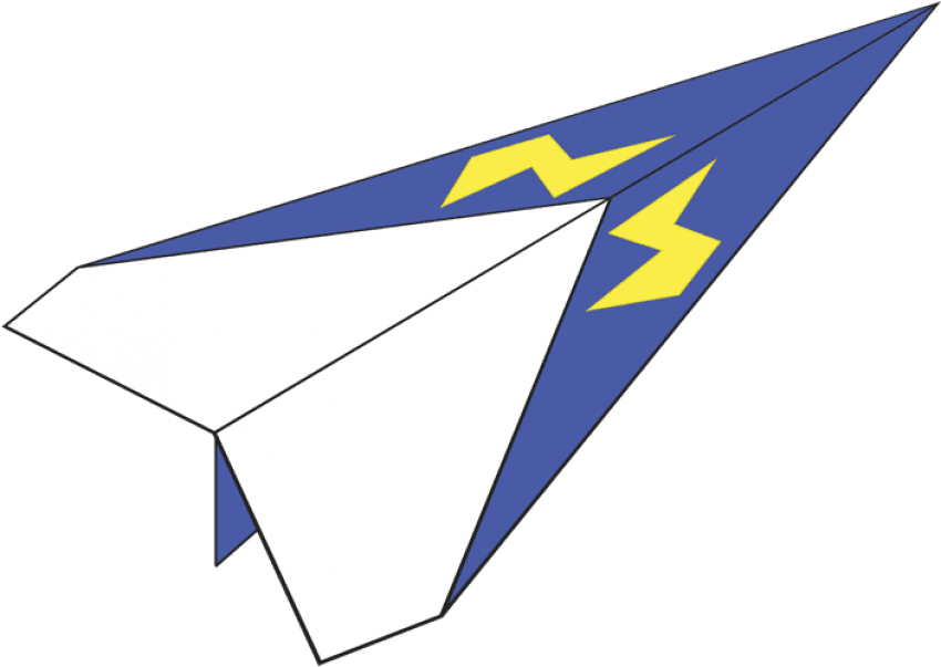 Blue Paper Plane Illustration