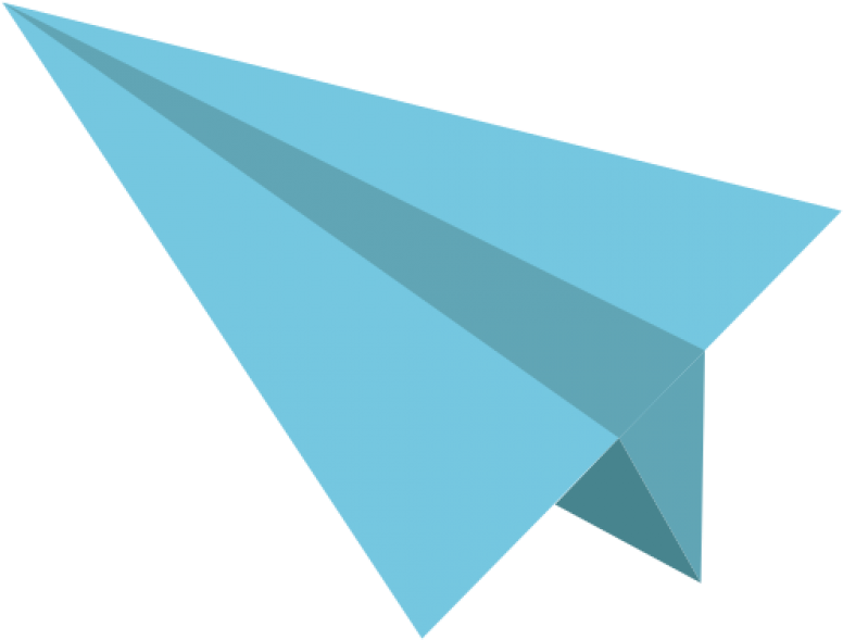 Blue Paper Plane Illustration