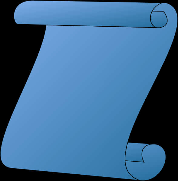 Blue Paper Scroll Graphic