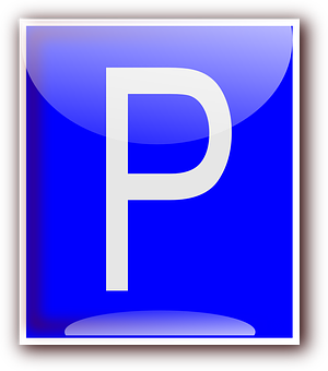 Blue Parking Sign Icon