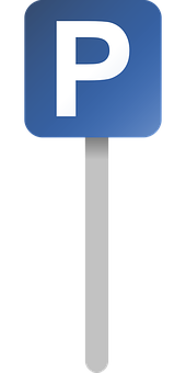 Blue Parking Sign Icon