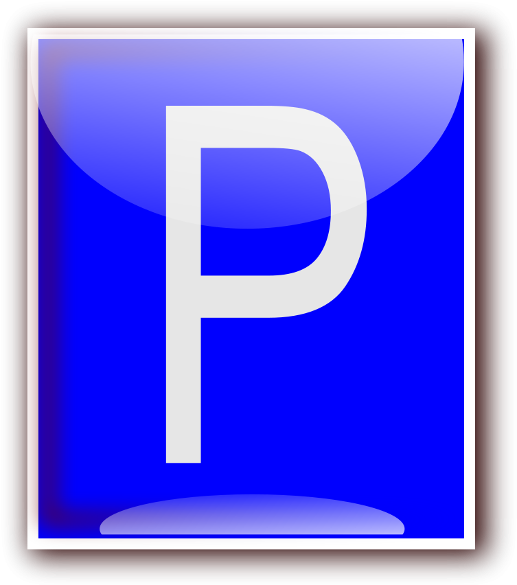 Blue Parking Sign Icon