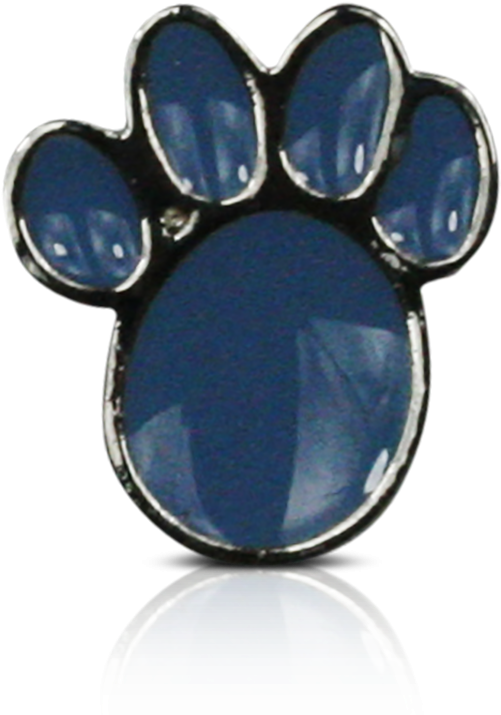 Blue Paw Gemstone Pin